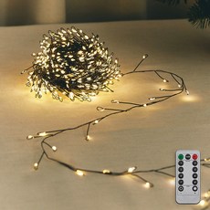 蜈蚣燈 LED 燈串 USB 500燈 + 遙控器套組, 暖白光(燈串), 黑色(遙控器), ONE SIZE, 1套