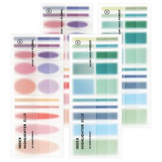 ICONIC 短版螢光筆造型索引便利貼 Blur系列 2款組, 2組, 400個