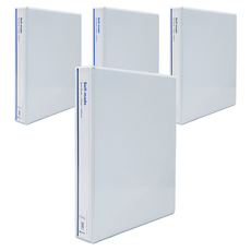 Youngoh 3孔梯式活頁夾 3cm A4, 白色, 4個