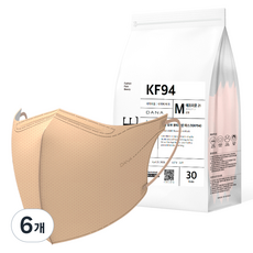 다나마스크 다나 오브 뷰티라인 새부리형 마스크 중형 KF94, 30개입, 6개, NO 6 애프리콧 21