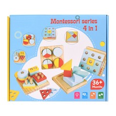 Oztoy木質立體幾何拼圖拼圖 4種組 KABI0084, 1套