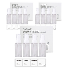 SONAK SONAK 整潔收納按壓瓶 60ml, 12個, 透明