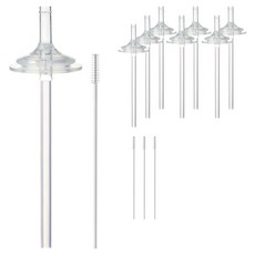 hibee Double Heart適用替換吸嘴 2入+吸管 2支+吸管刷組 第2階段, 單色, 4組