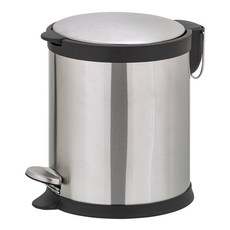 ikloo 宜酷屋 不銹鋼靜音腳踏式垃圾桶5L 29.4Wx23.3Dx28.1Hcm 1.5kg, 銀色