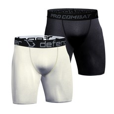 男款機能性運動內搭5分短褲組 2入