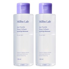 [비건뷰티] 밀바랩 제주 프루넬라 콜라겐 립앤아이 리무버, 120ml, 2개