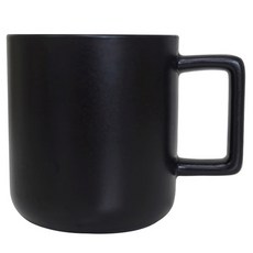 비비드 스퀘어 핸들 머그컵 310ml, 블랙, 1개