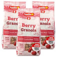 패밀리아 무슬리 베리 크런치, 500g, 3개