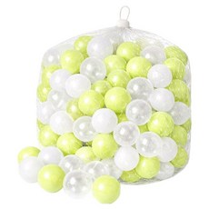 조이올리 유아용 볼풀공 7cm 대용량 100p, 그린+화이트, 1세트