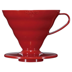 HARIO 好璃奧 V60 02樹脂濾杯 紅色, 樹脂濾杯, 1個