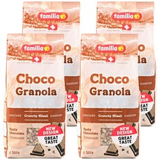 패밀리아 초코 크런치 무슬리, 500g, 4개