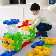 Bebyboom 混合磁磚積木 + 收納網 磁磚積木 20p + 多功能 10p + 大型收納網套組, 1套, 隨機出貨