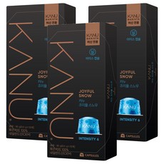 카누 바리스타 머신 전용 캡슐커피 조이풀스노우, 9.5g, 10개입, 3개