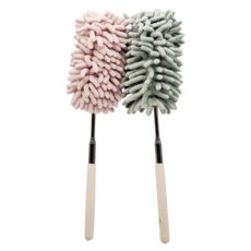 BEER BEAR 皮久熊 彎曲水洗清潔撢子 26 x 6cm 2支, 粉紅色 + 綠色, 1組