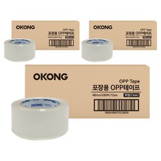 OKONG 透明封箱膠帶 48mm x 80m, 36個