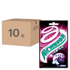 Airwaves 極酷嗆涼無糖口香糖 紫冰野莓, 28g, 10包