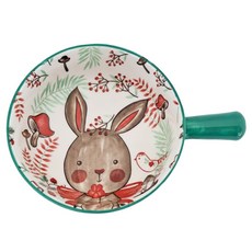 Kiyodo 萌園9吋手柄碗, 顏色隨機, 1個