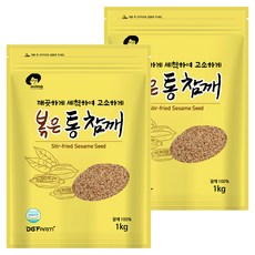 엉클탁 볶은 통 참깨, 1kg, 2개