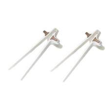 指套零食夾 2入, 白色的, 遊戲筷子 2p