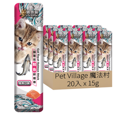 Pet Village 魔法村 貓專用鮮極棒 20入, 鮭魚, 300g, 1盒