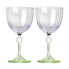 레이클 엘리트 와인잔 퍼플 옐로우, 270ml, 2개