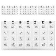 OO 生活輔具 7天週藥盒 圖示快速辨識 SGS檢驗 台灣製造 分隔便攜, 4盒