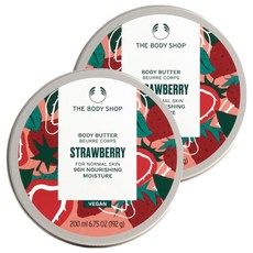 더바디샵 스트로베리 바디 버터, 200ml, 2개