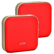 xiongye 40片CD收納包 紅色 聚脂塑料+無紡布 15.5*15.5*5CM, TY906254, 2個