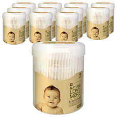 네이쳐러브메레 신생아 면봉 원통형, 300개입, 12개