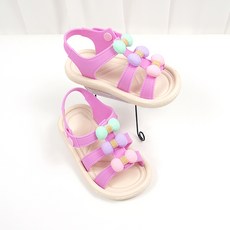 BEBEMARU 女童三重蝴蝶結涼鞋 9698