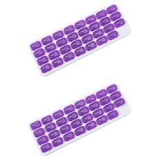 特別商店 藥物日曆 一個月 31天 大型藥盒 紫色, 2個