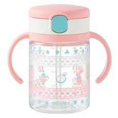 릿첼 AQ 십자형 타입 빨대컵, 200ml, 1개, 핑크