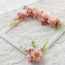 IBERIS 人造花 追思 納骨塔 花圈, 粉紅色