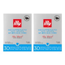 illy 意利 無咖啡因烘焙阿拉比卡即溶咖啡粉, 1.6g, 30條, 2盒