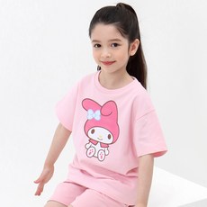 프리미에팜 아동용 통기성 마이멜로디 큐티 5부 상하복 세트