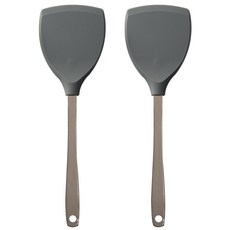 FLaITO 矽膠鍋鏟, 灰色, 2個