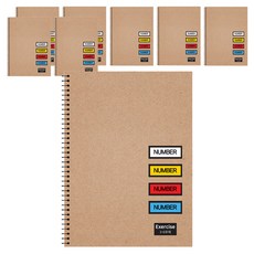 Young Art Untitled Kraft Spring Note 10mm 50p, 8個, 混色