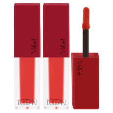 Rosseang 絲絨唇釉 4g, C03 Scarlet Orange, 2支