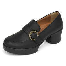 GISSE 天然羊皮 Katz 厚底樂福跟鞋 6cm