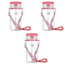 에디슨 유아용 프렌즈 흘림방지 에코젠 빨대컵, 350ml, 3개, 흰토끼래니