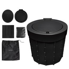 아이두젠 휴대용 ABS 커버 토일렛박스, 블랙, 1개