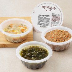 베이비본죽 간편한 유아식 13개월 이후 B 세트 한우미역국 150g + 라구 스파게티 130g + 치킨 데리야끼덮밥 소스 130g + 돈안심 짜장밥 180g, 590g, 1세트