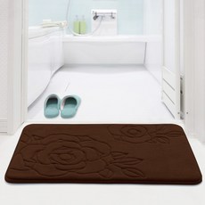 G+居家 玫瑰超細纖維止滑墊 加厚 深咖啡, 1個