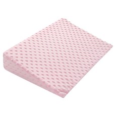 嬰兒防吐奶斜坡枕 孕婦托腹枕頭 餵奶哺乳枕 安撫枕 三角枕 400g 1個, 粉色, 棉布/聚酯纖維/豆豆絨