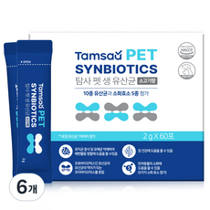 탐사 펫 생 유산균 파우더, 60회분, 소화기능개선/장건강/유산균, 6개