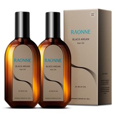 RAONNE 黑摩洛哥堅果2X豐富護髮油, 100ml, 2瓶