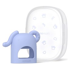 모윰 유아용 코끼리 치발기, 치발기 + 전용케이스, 베이비블루, 1개