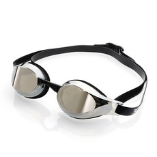 AQUWIN 選手級 一般用 鏡面鍍膜 貼身泳鏡 SFH230M, 1個, SM/CLBK