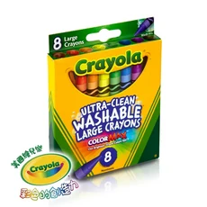 Crayola 繪兒樂 可水洗大蠟筆, 1盒, 8色
