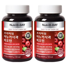 뉴트리디데이 프리미엄 아누카사과 비오틴 45g, 90정, 2개
